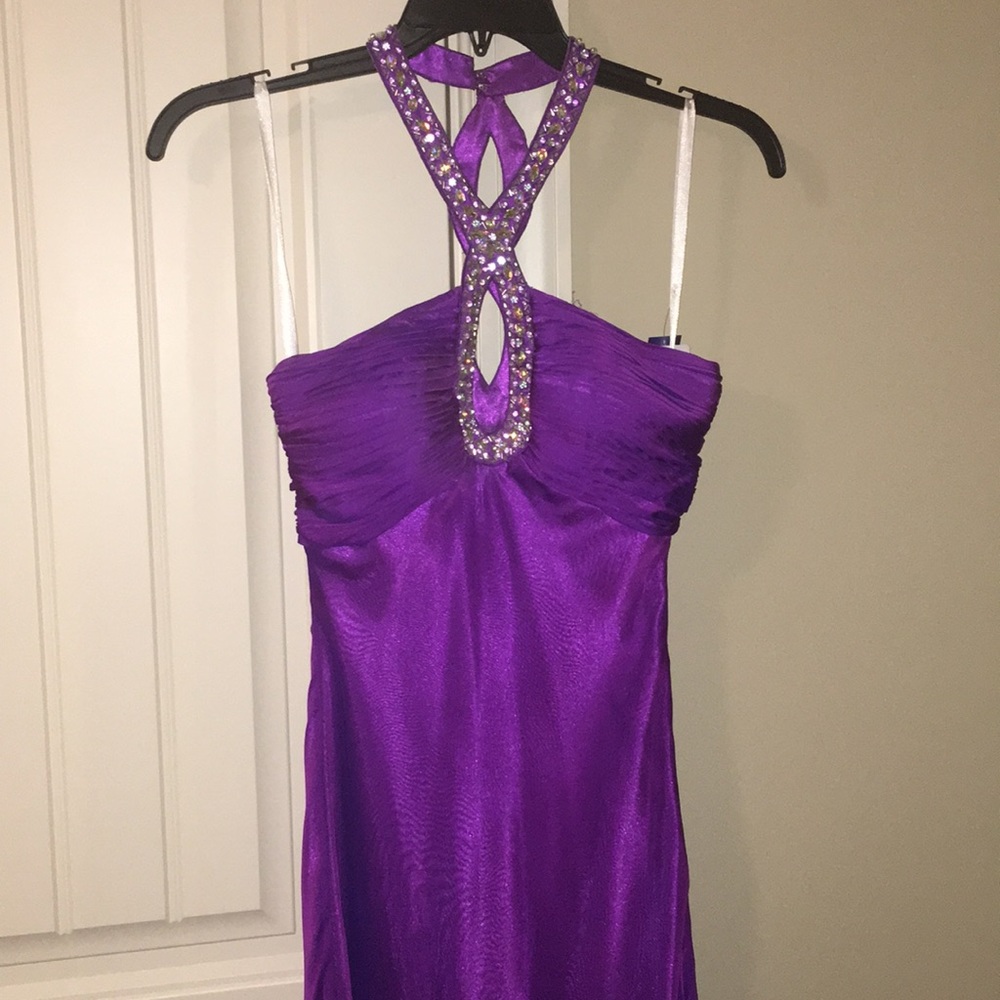 Purple evening gown